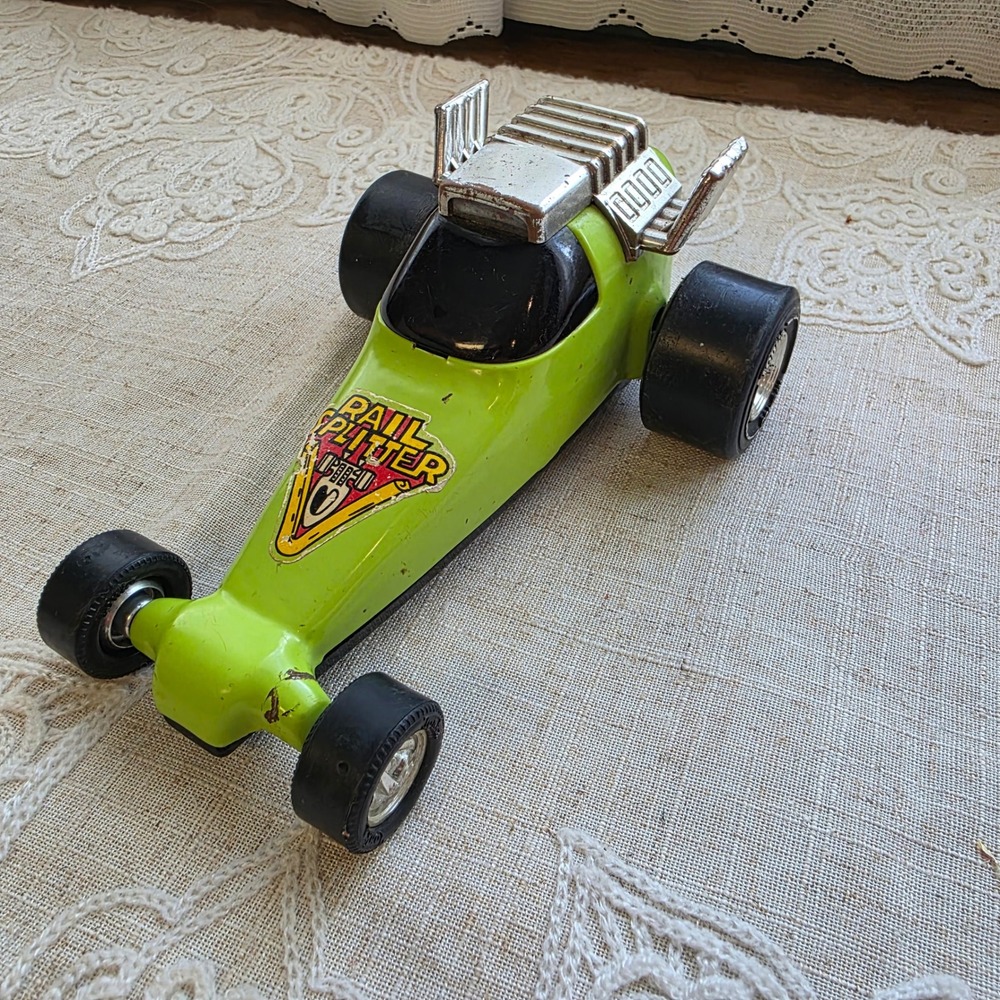Tonka Rail Splitter Dragster 6" Green Vintage Pressed Steel Toy Car Japan